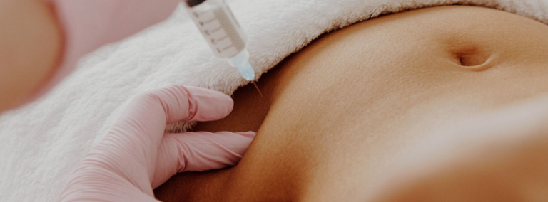 A healthcare professional administering lipo injections